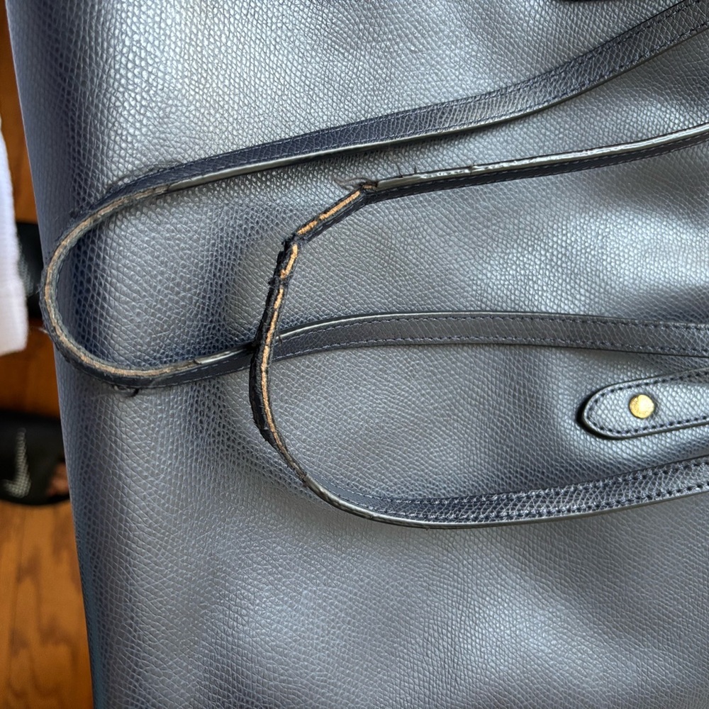 Coach Blue Pebbled Tote with Gold Hardware - Picture 9 of 11